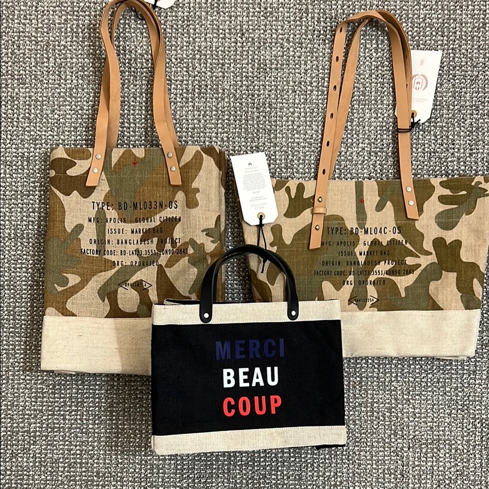 Apolis tote lot of 3